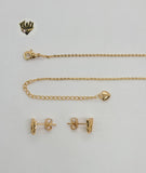(1-6441) Gold Laminate - Zircon Butterfly Set - BGO - Fantasy World Jewelry