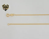 (1-1763) Laminado de oro - Cadena de eslabones curvos de 1,5 mm - BGF
