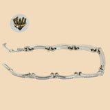 (2-0397) 925 Sterling Silver - 8.5mm Alternative Bracelet 7.5" - Fantasy World Jewelry