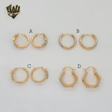 (1-2972-1) Gold Laminate - Two Tones Hoops - BGO