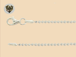 (2-0146) 925 Sterling Silver - 1.5mm Smooth Ball Link Anklet - 10" - Fantasy World Jewelry