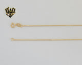 (1-1519-1) Laminado de oro - Cadena de eslabones de serpiente cuadrados de 1 mm - BGF