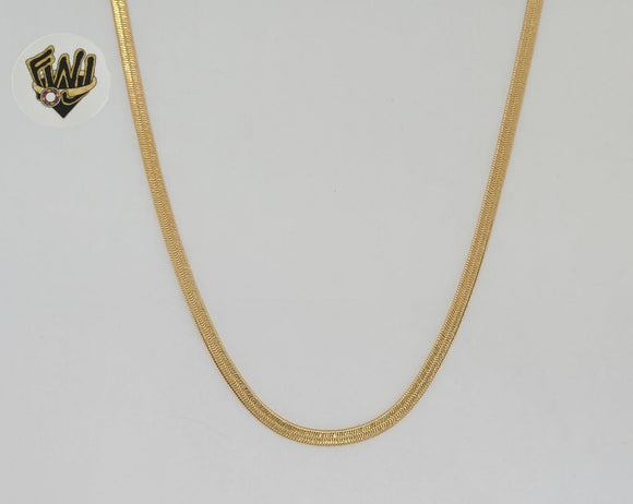 (1-1614-1) Laminado de oro - Cadena de eslabones en espiga de 3 mm - BGF
