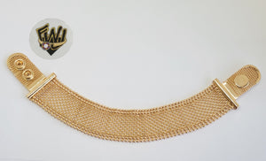 (1-0792) Gold Laminate - 22.5mm Alternative Bracelet - 7.5" - BGO - Fantasy World Jewelry