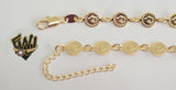 (1-0844) Gold Laminate - 7.5mm Medals Bracelet - 8" - BGF - Fantasy World Jewelry