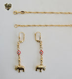 (1-6070) Gold Laminate - Eyes & Elephants Set - BGF - Fantasy World Jewelry