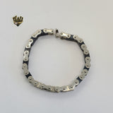 (4-4075) Stainless Steel - 10.5mm Alternative Link Bracelet - 8.5" - Fantasy World Jewelry