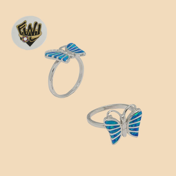 (2-5137) 925 Sterling Silver - Zircon Butterfly Ring - Fantasy World Jewelry