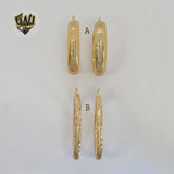 (1-2743) Gold Laminate Hoops - BGO