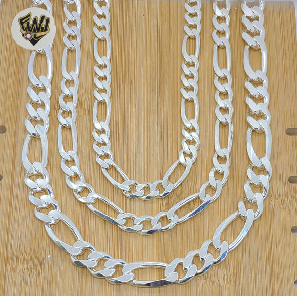 (sv-fig-03) 925 Sterling Silver - Figaro Chains. - Fantasy World Jewelry