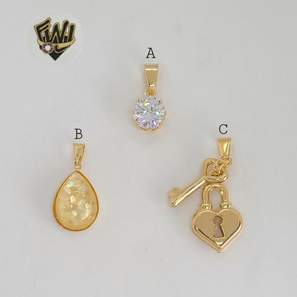 (1-2269) Gold Laminate Pendants - BGF