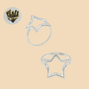 (2-5018) 925 Sterling Silver - Star Ring - Fantasy World Jewelry