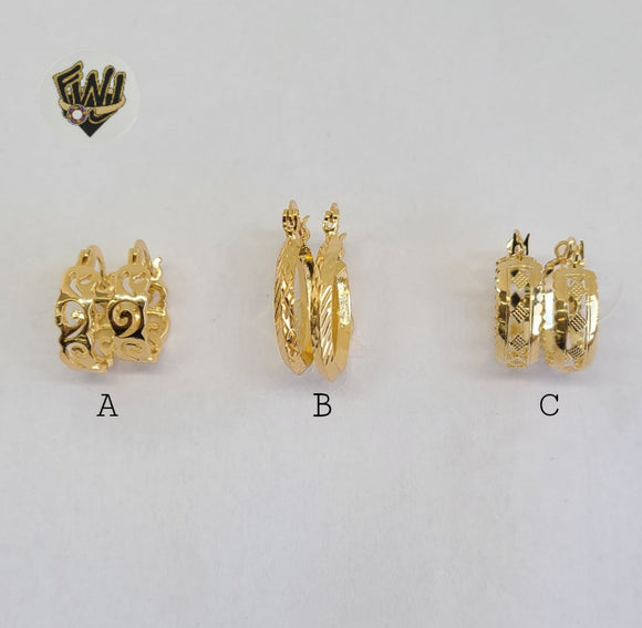 (1-2549) Gold Laminate Hoops - BGO - Fantasy World Jewelry