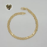 (1-60028) Gold Laminate - 5mm Marine Link Men Bracelet - 8" - BGF - Fantasy World Jewelry