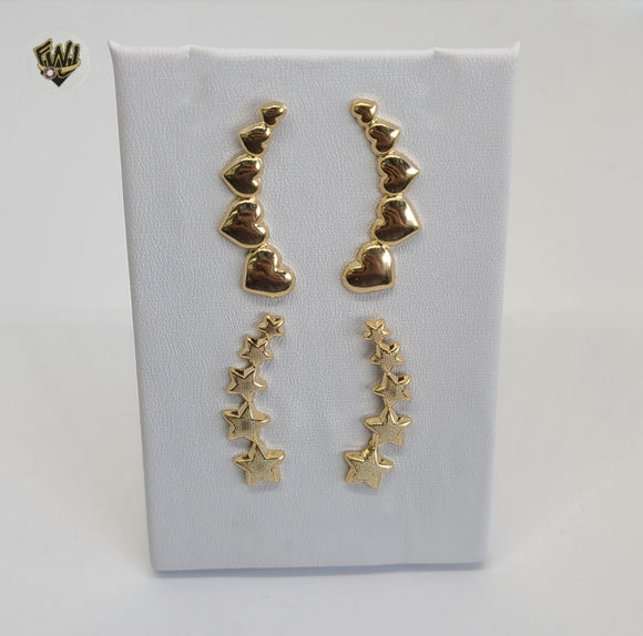(1-1214) Gold Laminate Earrings - BGF - Fantasy World Jewelry