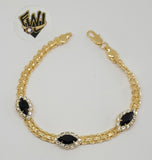 (1-0878) Gold Laminate - 5mm Alternative Bracelet - 7.5" - BGF - Fantasy World Jewelry