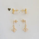 (1-1137) Gold Laminate Earrings - BGF - Fantasy World Jewelry