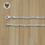 (sv-alt-03) 925 Sterling Silver - Alternative Link Chain. - Fantasy World Jewelry