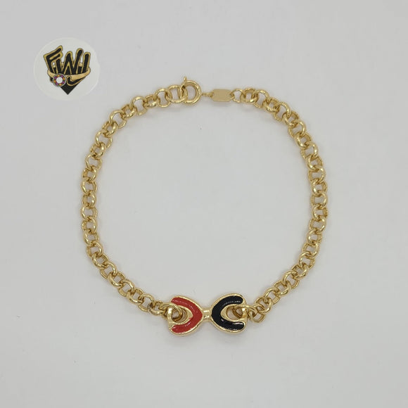 (1-0488) Gold Laminate - 5mm Rolo Link Bracelet - 7.5