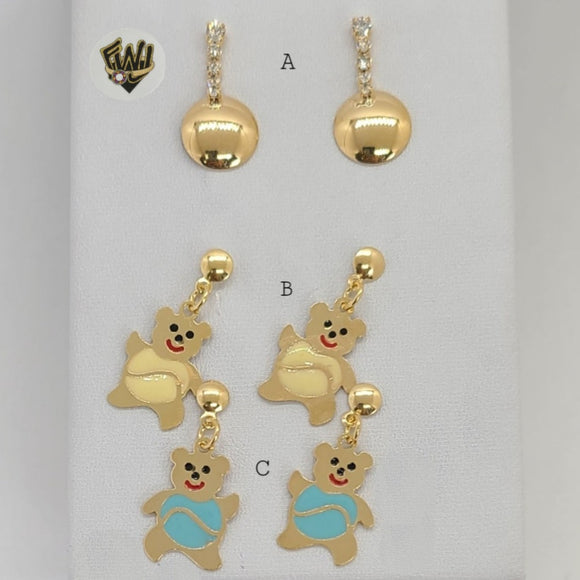 (1-1175) Gold Laminate - Earrings - BGF - Fantasy World Jewelry