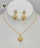 (1-6402) Gold Laminate- Heart Set - BGF - Fantasy World Jewelry
