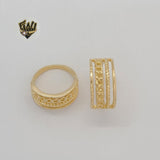 (1-3085) Gold Laminate - Four Band Ring - BGF - Fantasy World Jewelry