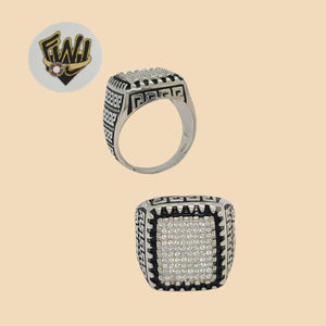 (2-5280-A) 925 Sterling Silver - Alternative Zircon Ring for Men - Fantasy World Jewelry