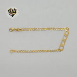 (1-0966) Gold Laminate - 3mm Curb Link Plate Bracelet - 7.5" - BGF