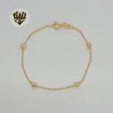 (1-0991) Gold Laminate - 1.5mm Satellite Link Bracelet - BGF - Fantasy World Jewelry