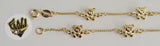 (1-0935) Gold Laminate - 1.5mm Curb Link W/ Bears Bracelet - 6.5" - BGO - Fantasy World Jewelry