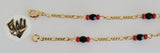 (1-0983) Gold Laminate -2mm Azabache Link Kids Bracelet  - BGF - Fantasy World Jewelry