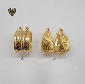 (1-2704-1) Gold Laminate Hoops - BGO - Fantasy World Jewelry