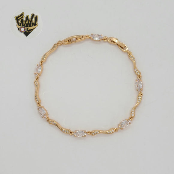 (1-60090) Gold Laminate - 4mm Zircon Bracelet - BGO