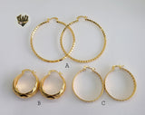 (1-2741) Gold Laminate Hoops - BGO - Fantasy World Jewelry