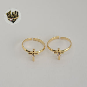 (1-3120-1) Gold Laminate -Cross Toe/Child Ring - BGF - Fantasy World Jewelry