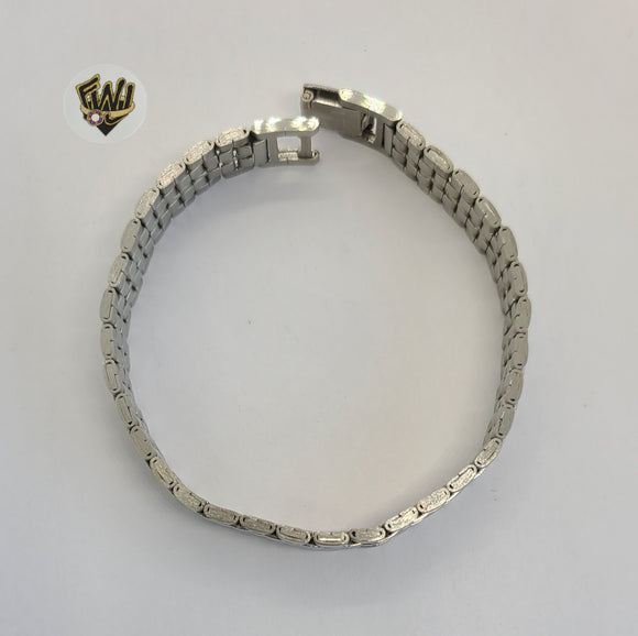 (4-4098) Stainless Steel - 12mm Alternative Link Bracelet - 8