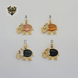 (1-2289) Gold Laminate - Elephant Pendants - BGO