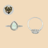 (2-5136) 925 Sterling Silver - Opal Ring - Fantasy World Jewelry