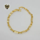 (1-0484) Gold Laminate - 4.5mm Alternative Link Bracelet - BGO - Fantasy World Jewelry