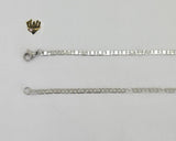 (4-3150) Stainless Steel - 3mm Flat Marine Link Chain - 18" - Fantasy World Jewelry