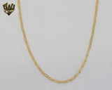 (1-1813-9) Gold Laminate - 1.8mm Paper Clip Link Chain - BGF