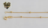 (1-0059-1) Gold Laminate - 1.5mm Beads Anklet - 10" - BGF - Fantasy World Jewelry