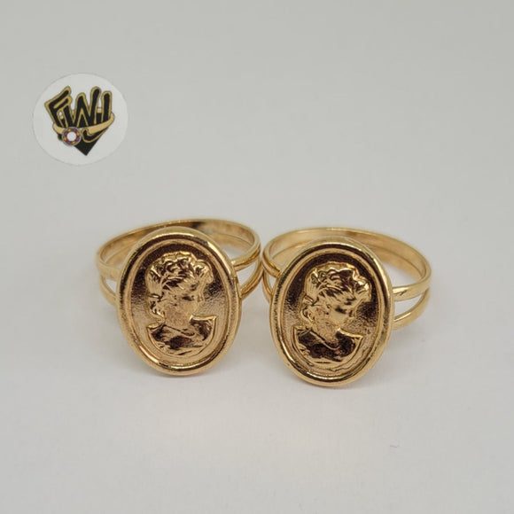 (1-3024-1) Gold Laminate-Cameo Ring - BGF - Fantasy World Jewelry