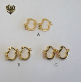 (1-2634-A) Gold Laminate Hoops - BGO - Fantasy World Jewelry