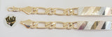 (1-60021) Gold Laminate - 10mm Figaro Link Men - 7.5" - BGO - Fantasy World Jewelry