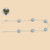 (2-0319) 925 Sterling Silver - 1.5mm Balls Bracelet. - Fantasy World Jewelry