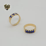 (1-3043) Gold Laminate - Stones Band Ring - BGO - Fantasy World Jewelry