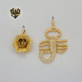 (1-2443) Gold Laminate - Big Pendants - BGO