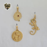 (1-2257) Gold Laminate Pendants - BGO