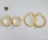 (1-2724) Gold Laminate Hoops - BGO - Fantasy World Jewelry